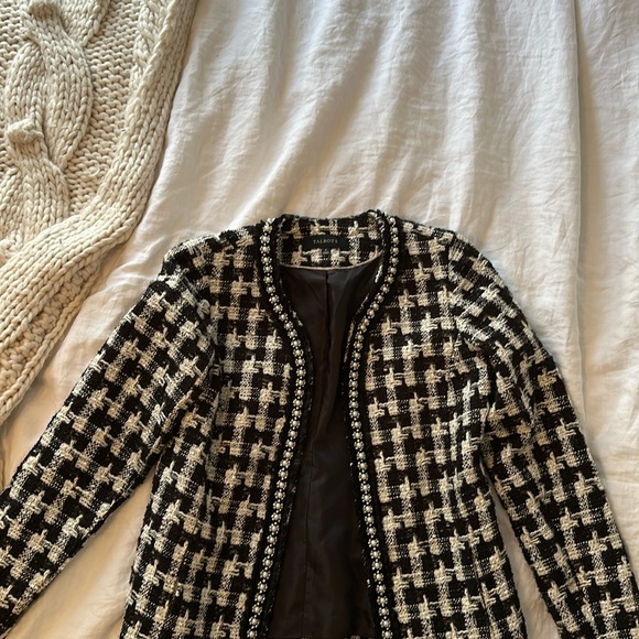 Talbots Tweed black and white pearl jacket - Picture 2 of 4